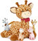 MorisMos riesen Giraffe Kuscheltier XXL mit 4 Plüsch Giraffe Baby im Bauch, 50cm hoch sitzend riesen Giraffe Stofftier Plüschtiere, Geschenk für Mädchen Kinder Baby Geburtstag Weihnachten