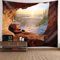 Aotiwe Wandteppich Vintage, Wandtuch Meer und Strand Sonnenuntergang in der Höhle Blau Wandteppich Boho 300 Wohnkultur für Schlafzimmer Wohnheim College 300x260cm