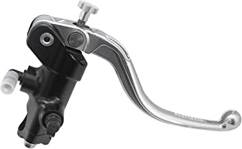 Pompa Freno - Lavorata CNC - 16X16 Con Corpo Pompa Anodizzato, Leva Fissa Corta Argento (Pomello+Leva) per YAMAHA YZ (CC 125) 2017-2024