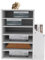 Kaichenyt 6 Fächer Weiß Desktop-Organizer, Ordnungsmappe Schreibtisch Desktop-Aktenhalter, Aufbewahrung Schreibtisch Ablagesystem Organisation, 25.4 * 30 * 41cm