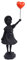 Xtahdge 1 STK. Kleines Mädchen mit Ballon Figur Statue Skulptur Aus Harz Zur Dekoration auf Dem Tisch zu Hause in Schwarz