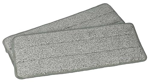 vhbw 2X Wischbezug kompatibel mit Clean Maxx 09996 Wischmopp - Ersatzkopf, Polyester Grau Weiß