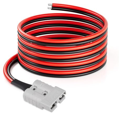 ELFCULB Anderson Stecker mit Kabel,10AWG Batterieanschluss 50A Batterie Schnellanschluss Stecker Anderson Stecker 50A Kable(3M)