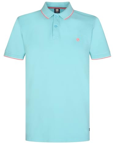 Petrol Industries Herren Poloshirt Kurzarm - Baumwolle - Klassischer Kragen - Herrenbekleidung - Blau - L