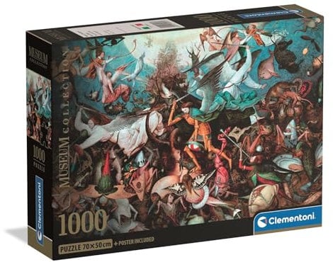 Clementoni Puzzle 1000 pieces, Museum Collection, The Fall of the Rebel, Compact Box, Puzzle for Adults 14-99, Made in Italy, 39972