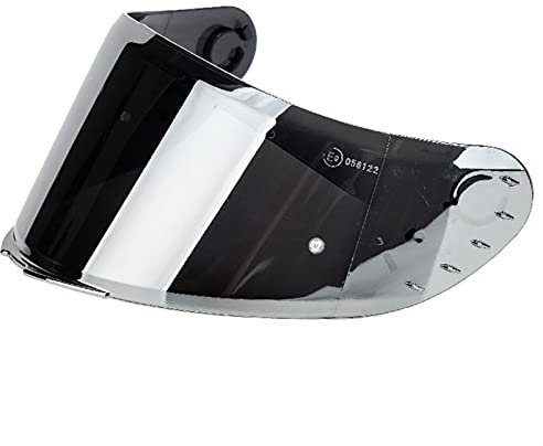 Motociclo Lente visiera casco, compatibile con MT V-14 Motorcycle Mirror Anti-Fog Pinlock compatibile con caschi integrali Targo (fumo)(Mirror)