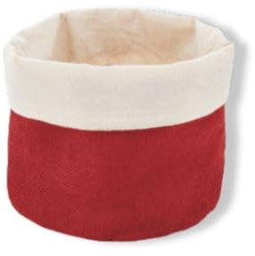 pubblienne Panier à pain en coton, sac à pain pour restaurants (rouge, 1)