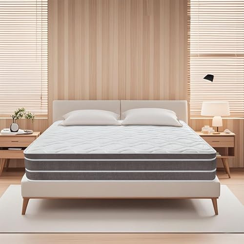 Matratze 140x190 25 cm Höhe, Taschenfederkernmatratze mit Memory Foam und Latex - Öko-TEX - 7 Ergonomische Zonen - Mittlere Härte - Hautfreundlich - Atmungsaktiv - Erhältlich in Allen Jahreszeiten