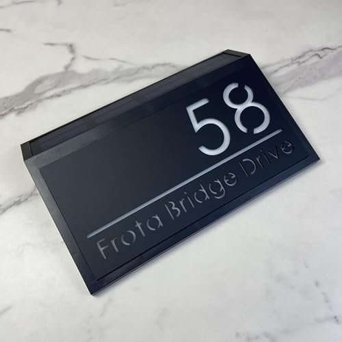 Panneau solaire LED pour porte murale – Panneau de porte illuminé pour une utilisation en extérieur (Style 3)