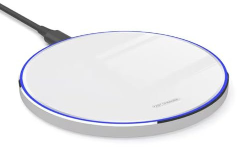 35W Fast Wireless Charger Pad,Wireless Charging Station Compatible with iPhone 16 15 14 13 12 11 XS XR X 8, Compatible with Samsung Galaxy S25 S24 S23 S22 S21 S20 S10 S9 S8, all Qi Phones (White)