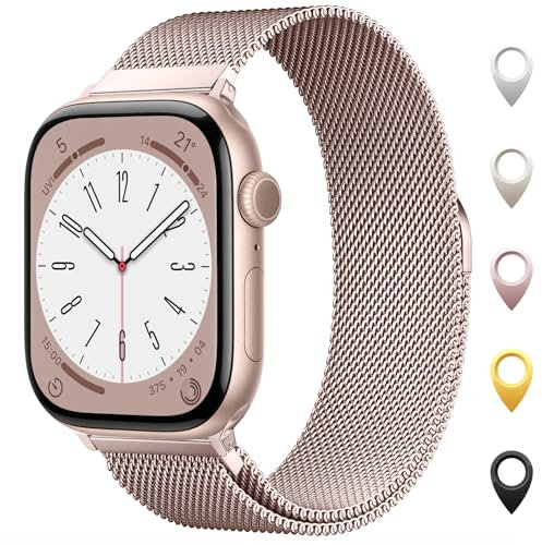 Original Milanaise Ersatzarmband Kompatibel mit Apple Watch Armband 46mm(Series 10) 44mm 45mm 49mm, Magnetische Metall Edelstahl Armbänder für iWatch Series 11 10 9 8 7 6 5 4 3 Ultra 3 2 1 & SE 3 2 1