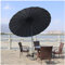CRBUDY Parasol de Jardin inclinable et Automatique de 270 cm, Parasol de terrasse Rond à manivelle, Parasol de Table de marché à 18 Baleines, Gris foncé