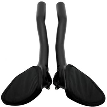 Gaxcent Fahrradlenker Armauflage 31,8Mm Carbon Fiber Bike Lenker Extender Triathlon Lenker Rest Bicycle TT Bike Rest Lenker Aero Bar Für Rennrad Und Mountainbike,Schwarz