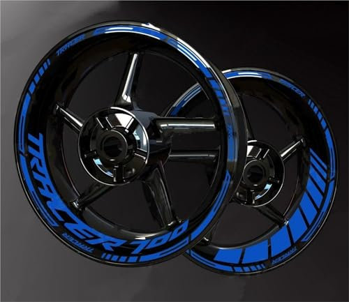 CFSJRXZ Adesivi Decorativi Adesivi per Cerchi Moto per Yamaha Tracer 700 GT 700GT TRACER700GT Adesivi Antipioggia Set Completo(Colore 11)