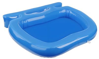Pool Foot Bath, Portable Foot Wash Basin Tub, Lightweight Anti Slip Design, 57.15 Inches with Raised Bottom Pre Swim Hygiene, Ideal for Outdoor Spas Backyard Pools Ladder Entry Use