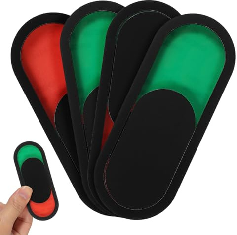 MAGICLULU 4er Pack Besetzt-Frei Türschild, Rot-Grün Schieberegler 10 x 4 cm | Starkes, rückstandsfreies Klebeband für Türen. Sanfter Schiebemechanismus, ideal für WC, Büro & Hotel.