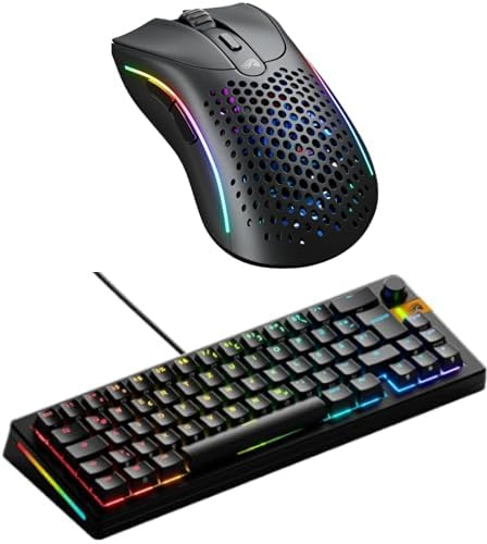 GLORIOUS Gaming Model D 2 Wireless Gaming-Maus (Schwarz) & GMMK 3 HE 65% Tastatur (Schwarz, DE) Bundle