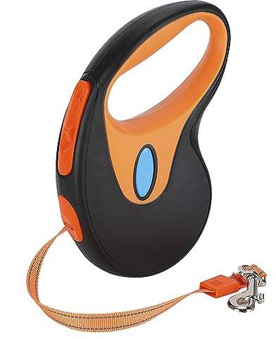 Retractable PP Pet Dog Traction Rope Durable Stretchy Leash for Small Dogs Cats Walking Outdoor Black 300cm 500cm (3 Meter)