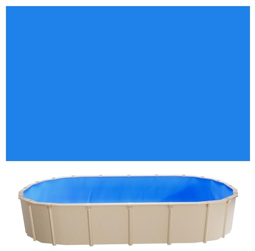 VEVOR Liner Piscine Hors-Sol Ovale 375x610 cm Hauteur Paroi 120 cm Film Intérieur de Piscine Épaisseur 0,4 mm pour Rénovation et Étanchéité, Système Unibead, en PVC, Anti-UV, Anti-Déchirure, Bleu