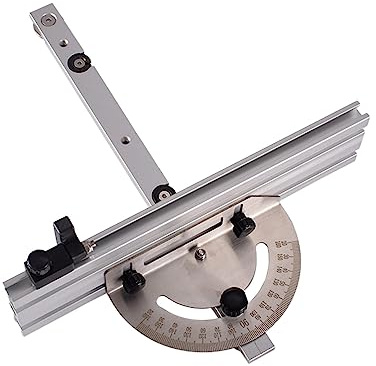 Chosertory Goniometro per Da Banco, Guida Angolare in Alluminio, Righello Angolare, Goniometro di Precisione per Troncatrice, Goniometro di Precisione, 250MM