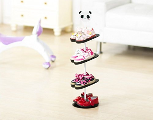 GUOYI Kinder Schuhregal - Kreativ Drehen Aufbewahrungsregal, Dreidimensional Karikatur Panda