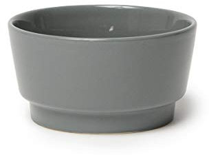 Waggo Heavy Ceramic Gloss Dog Bowl Dolphin Blue Grey Size Large Durable Dog Food and Water Pet Dish