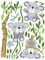 Bilderwelten Kinderzimmer Wandtattoo Baum Koala Bären Set, 40cm x 30cm