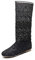 ORANDESIGNE Donna Ricamo Stivali Estive Affascinante Traspirante Stivali Elegante Sandali Nero 37 EU