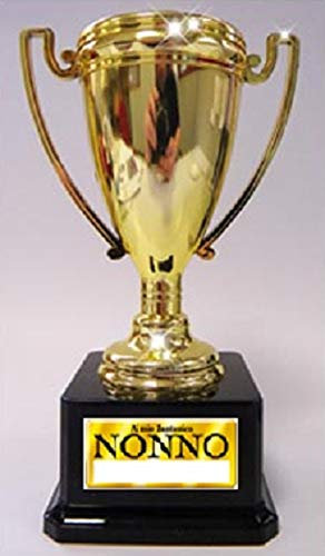 COPPA NONNO - Trofeo in plastica h 24 cm, Gadget Idea Regalo Festa