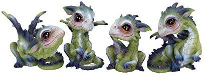 Nemesis Now Curious Hatchlings (Set of 4) 9cm, Green, One Size
