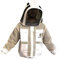 FVJ Unisex Bienenschutz, 3 Schichten, ultra-belüftet, Sicherheit, Schutz, Imkerjacke, Fechtschleier, Weiß, Größe L