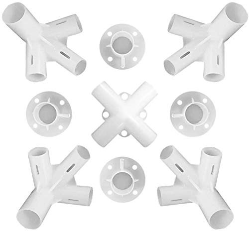 WBTY Pavillon-Verbinder 4-Wege Mittelverbinder PVC Fitting Ersatzteile für 3 x Pavillon, Markise, Zelt, Ersatzteile, 25/19 mm