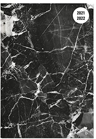 Collegetimer Black Marble 2021/2022 - Schüler-Kalender A5 (15x21 cm) - Marmor - Weekly - 224 Seiten - Terminplaner - Alpha Edition (Collegetimer A5 Weekly)