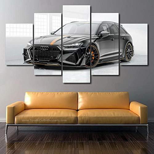 104Tdfc Leinwand Bild Format Wandbilder Wohnzimmer Wohnung Deko Kunstdrucke 5 Teilig Audcar RS6 Leinwand Bilder 5 Teilig Kunstdruck Modern Wandbilder
