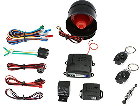 Car Alarm Security System, Shkalacar Universal Car Keyless Entry System, Universal Burglar Alarm Protection Anti-Theft System 2 Remote