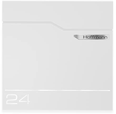Metzler Edelstahl Briefkastenschild - V2A Edelstahl-Leiste für Hoffmann Briefkästen - Selbstklebende Ruckseite - Individuelle Beschriftung