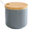 OnePine 260ml Zuccheriera in Ceramica, Contenitore per spezie barattoli spezie Rotonda con Coperchio e Cucchiaio, Design Elegante, per Casa e Cucina