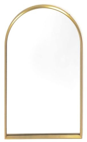 Rocking Gifts Espejo Pared Decorativo Ventana Largo Plástico Dorado Elegante 56x91 cm