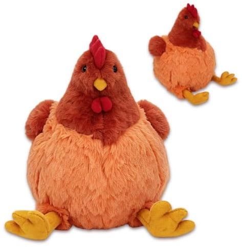 Meleager Huhn Plüschtie,25cm Huhn Kuscheltier,Plüschtier für Kinder, Simuliertes Huhn Stofftier Geschenk, Plush Für Mädchen Jungen (25cm)