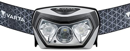 VARTA Stirnlampe LED, wiederaufladbare Kopflampe, Outdoor Sports H30R Wireless Pro, kabelloses Laden, wasserdicht, schwenkbarer Kopf, Dimmfunktion, ideal für Camping, Joggen, Wandern