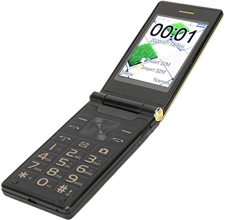 Telefono Cellulare a Vibrazione per Anziani Sbloccato 2G, Telefono Cellulare a Vibrazione con Schermo Grande da 2,8 con Pulsante SOS, Batteria da 5900 MAh, Telefono per Anziani Doppia SIM,(Oro)