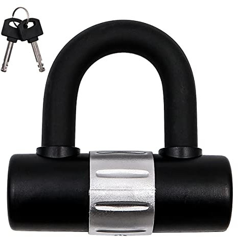 NUZAMAS Cadenas en U extra épais de 16 mm avec 2 clés – Noir