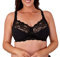 Women's Total Support Non Wired Lace Full Cup Non Padded Soft Cup Bra (Black, 38G)