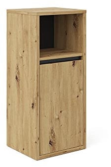 Vicco Midischrank Viola, Badmöbel, Goldkraft Eiche/Anthrazit, 38 x 80 cm
