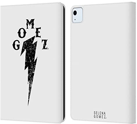 Head Case Designs Licenciado Oficialmente Selena Gomez Distressed Look Thunderbolt Revival Art Carcasa de Cuero Tipo Libro Compatible con Apple iPad Air 2020/2022