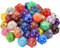 SIQUK 56 Stück Würfel Set Polyedrisch Würfel 20 Seitige Würfel Bunt Würfel Spiel Würfel D6 für DND MPG MTG Dungeons und Dragons