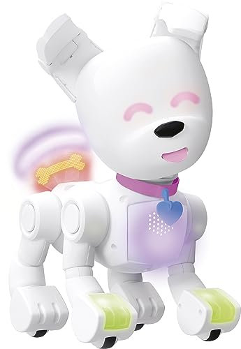 Lansay - Dog-E – interaktiver Hunderoboter für Kinder ab 6 Jahren – personalisierbar über App – akustische und visuelle Reaktionen wie EIN echter Hund – Lernspielzeug und lustiges Spielzeug