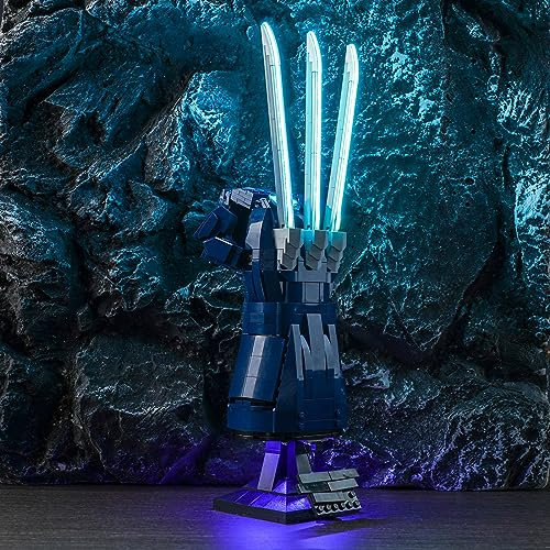 LocoLee Licht Kompatibel mit Lego Wolverines Adamantium-Klaue, Beleuchtungs Set für Marvel 76250 Wolverine's Adamantium Claws - Nur Lichter Set, Kein Modell (Standard Version)