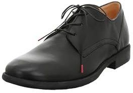 Think! Herren CIVITA chromfrei gegerbte nachhaltige Halbschuhe, SCHWARZ 0010