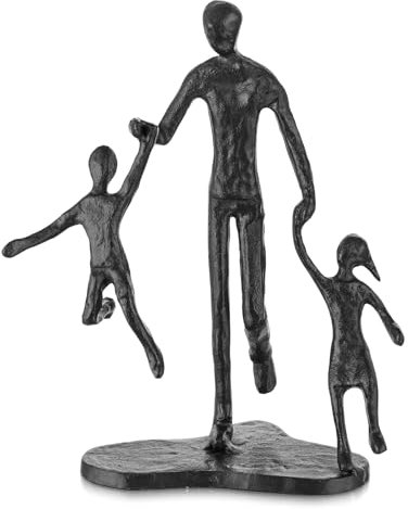 Sziqiqi Dad Birthday Gifts for Father - Dad Daughter Son Iron Statue Father Childs Love Sculpture Decoration for Fathers Day Wedding Christmas Figurine Memorial Gifts for New Dad Stepdad Son Husband